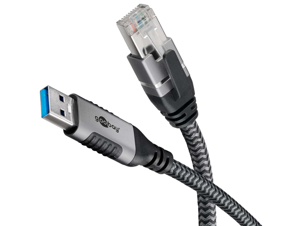 GOOBAY Ethernet-Kabel CAT6 USB-A 3.0 auf RJ45 1m von Goobay