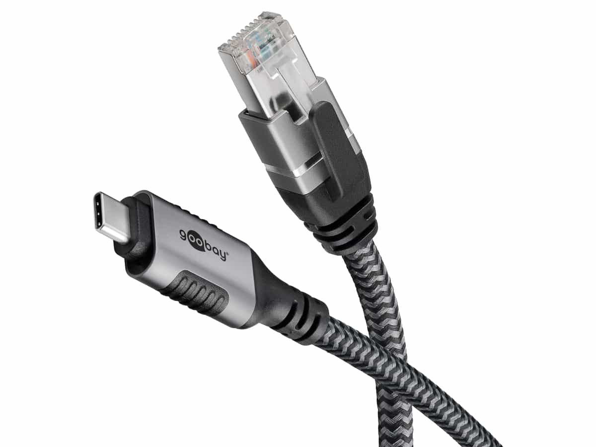 GOOBAY Ethernet-Kabel CAT6 USB-AC 3.1 auf RJ45 1m von Goobay