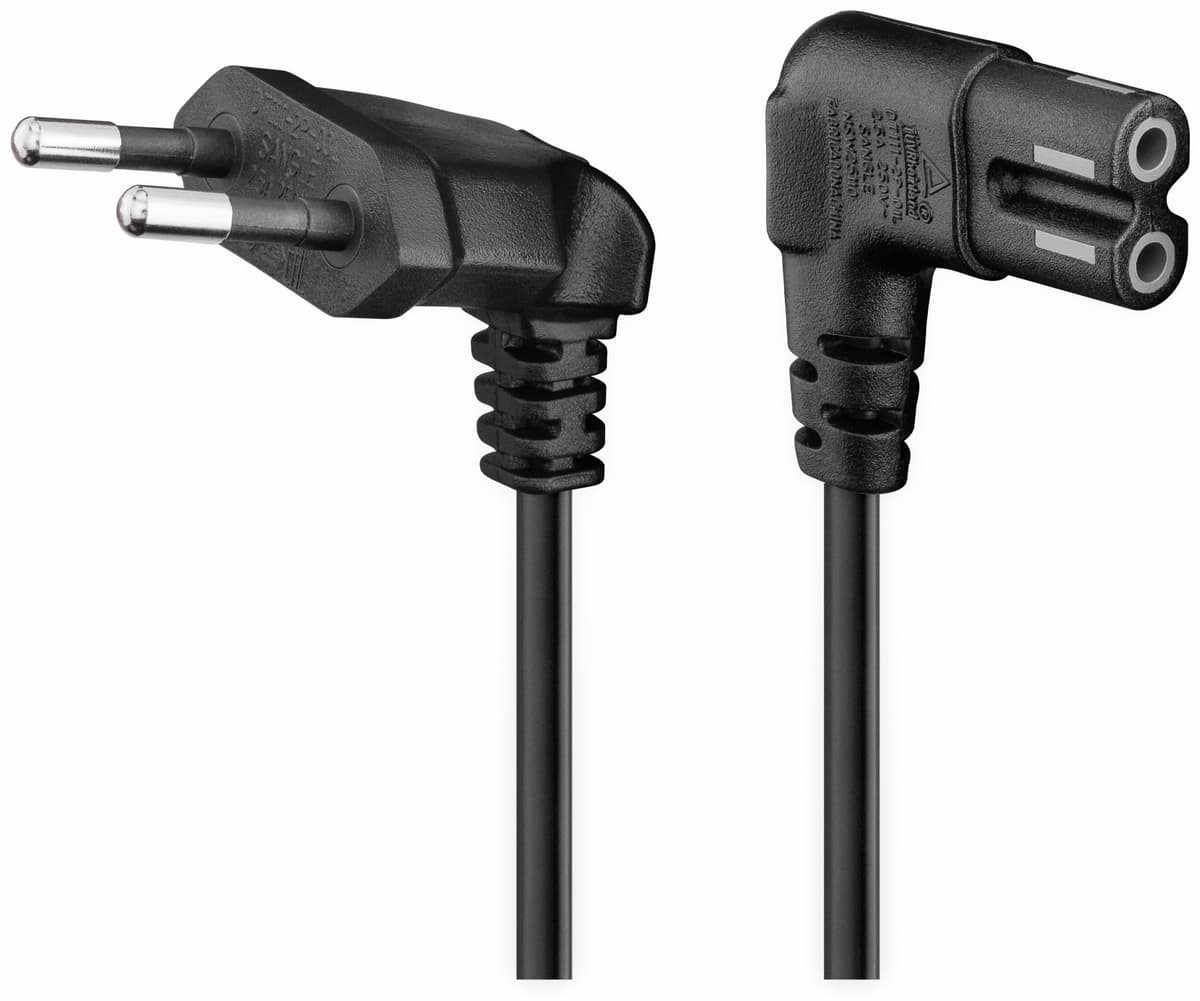 GOOBAY Euro-Netzkabel mit Doppelnutkupplung, schwarz, 1m, 90°, geeignet für SONOS PLAY 1 und 5 GOOBAY Euro-Netzkabel mit Doppelnutkupplung, schwarz, 1m, 90°, geeignet für SONOS PLAY 1 und 5 von Goobay