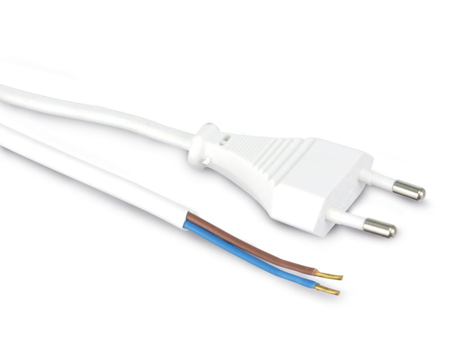GOOBAY Euro-Netzkabel mit Zugentlastung, weiß GOOBAY Euro-Netzkabel mit Zugentlastung, weiß von Goobay