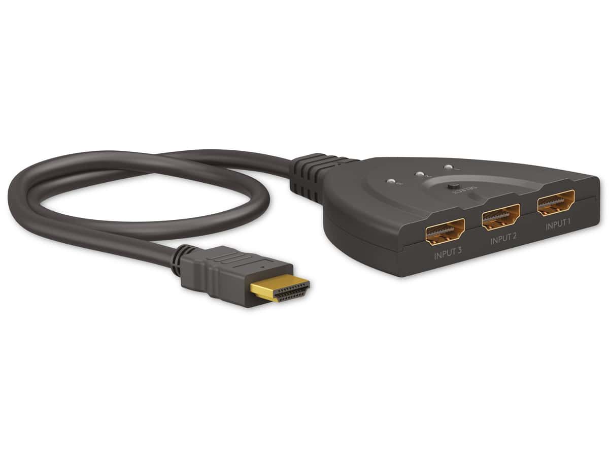 GOOBAY HDMI-Umschaltbox 3 auf 1, 4K, 30 Hz GOOBAY HDMI-Umschaltbox 3 auf 1, 4K, 30 Hz von Goobay