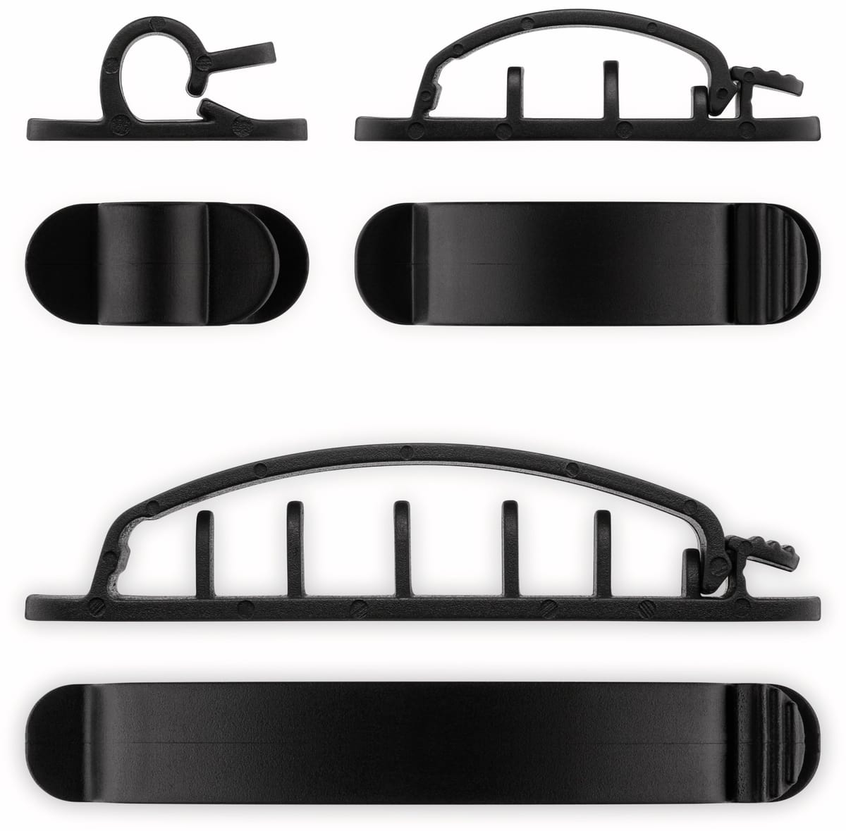 GOOBAY Kabel Management Clip Set, 6er-Set, schwarz von Goobay