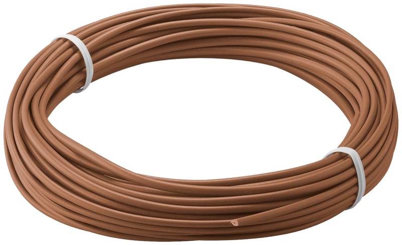GOOBAY Kupferlitze 55040, 1x 0,14 mm², isoliert, 10 m , braun von Goobay