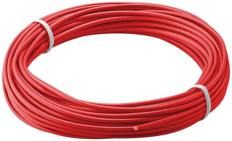 GOOBAY Kupferlitze 55044, 1x 0,14 mm², isoliert, 10 m, rot von Goobay