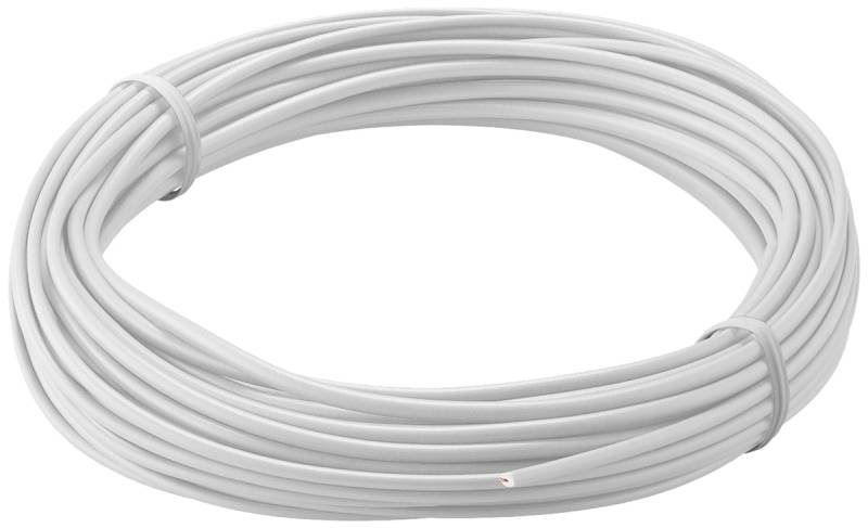 GOOBAY Kupferlitze 55046, 1x 0,14 mm², isoliert, 10 m, weiß von Goobay