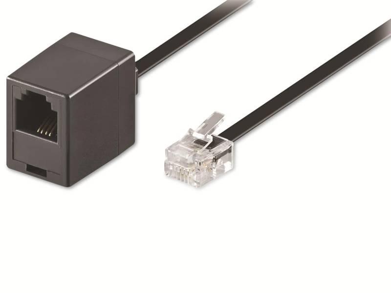 GOOBAY Modularverlängerung, RJ12, schwarz, 10 m von Goobay