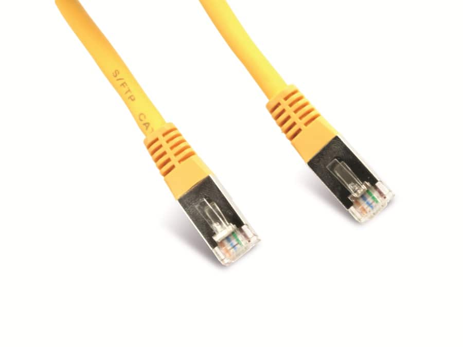 GOOBAY Netzwerkpatchkabel CAT.6 RJ45, 1:1, 0,5 m, gelb von Goobay