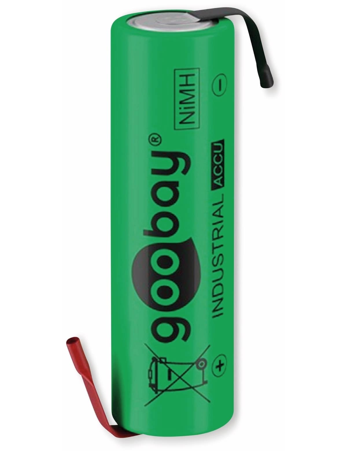 GOOBAY NiMH-Akku, AA, 55509, 2100 mAh, Lötfahnen, 1 Stück von Goobay