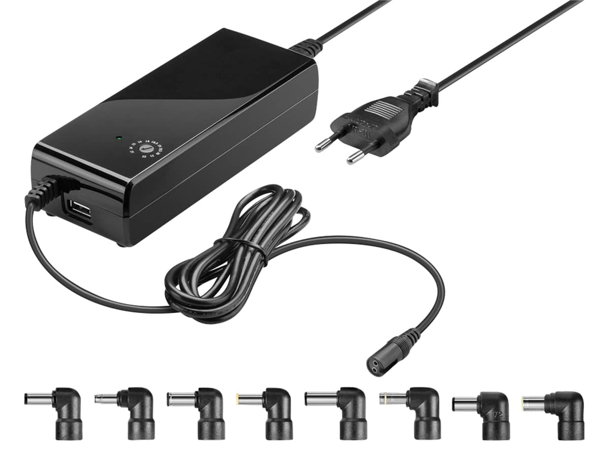 GOOBAY Notebook-Netzteil 55001, 12...22 V-, 4 A, schwarz von Goobay