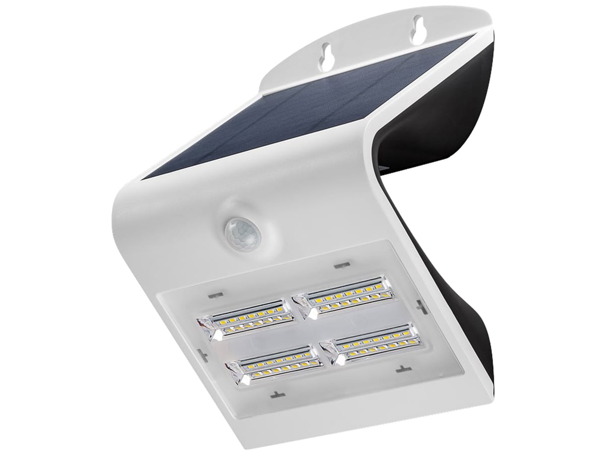 GOOBAY Solar LED-Wandleuchte mit Bewegungsmelder, 3,2 W, weiß von Goobay