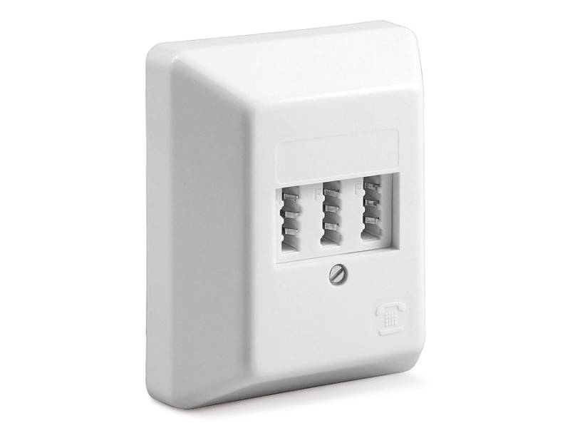 GOOBAY TAE-Dose 2x6/6 NF/F AP, reinweiß von Goobay