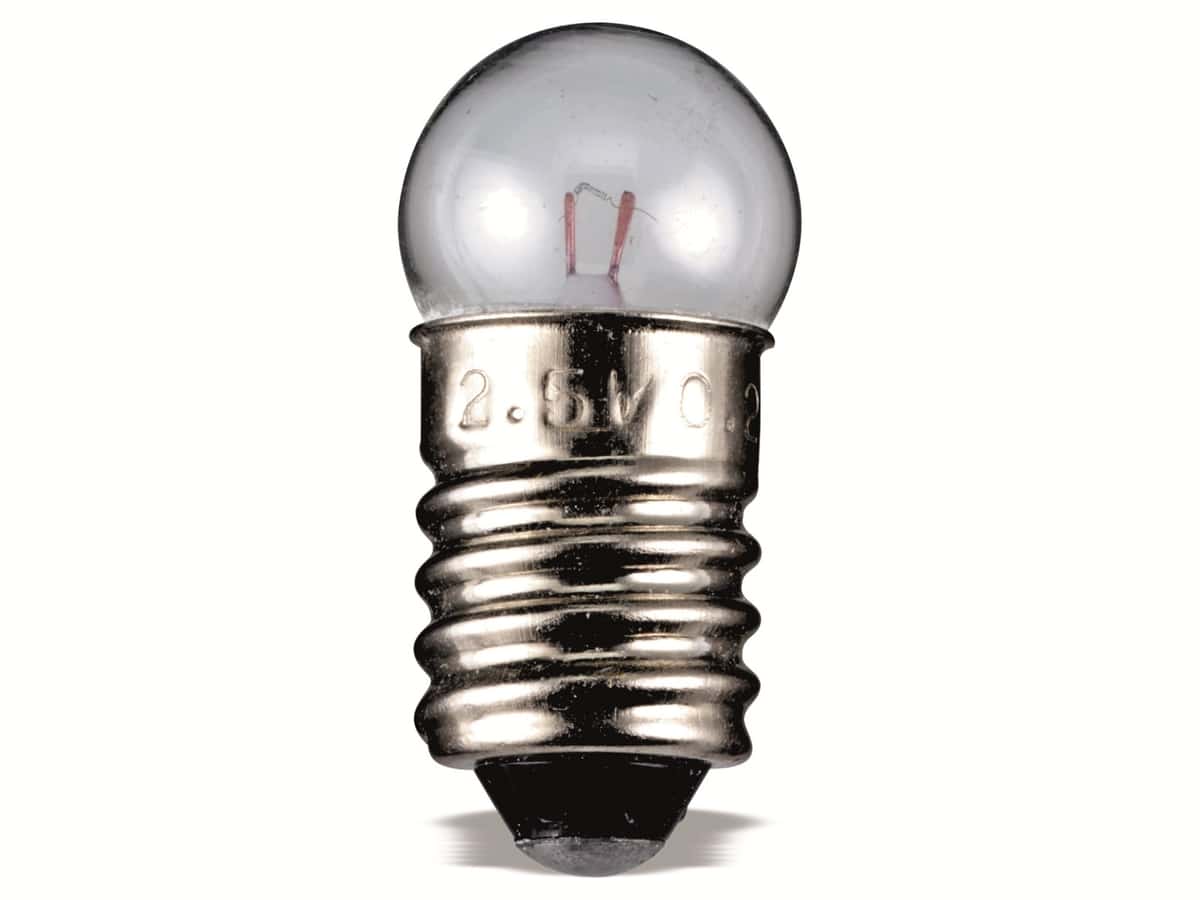 GOOBAY Taschenlampenbirne, 9327, G11 Kugel, E10, 12 V, 2.4 W von Goobay