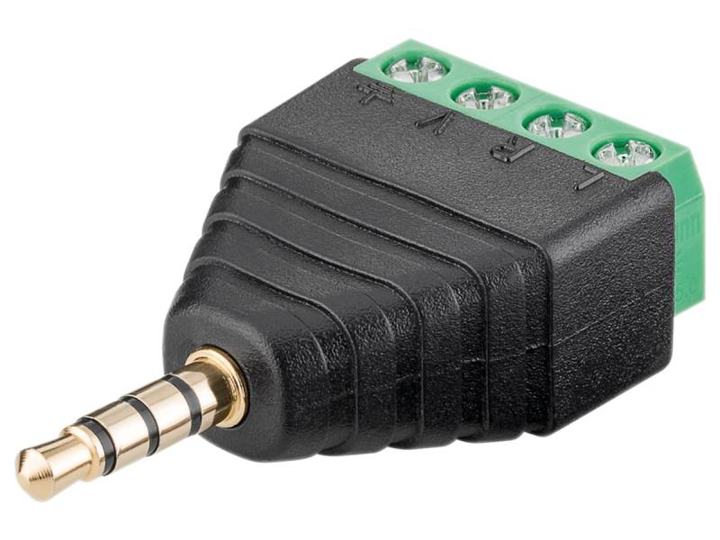 GOOBAY Terminal Block 59198, 4-pin auf 3,5 mm Klinkenstecker von Goobay