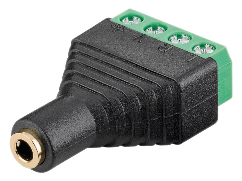 GOOBAY Terminal Block 59200, 4-pin auf 3,5 mm Klinkenbuchse von Goobay