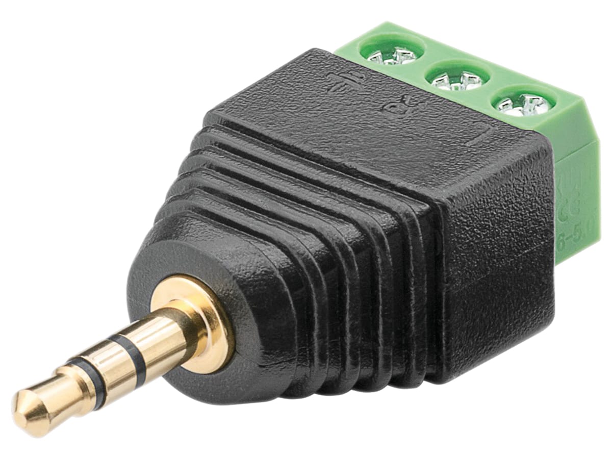 GOOBAY Terminal Block 76745, 3-pin auf 3,5 mm Klinkenstecker GOOBAY Terminal Block 76745, 3-pin auf 3,5 mm Klinkenstecker von Goobay