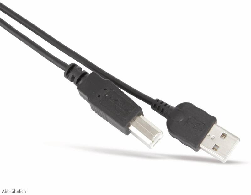 GOOBAY USB 2.0 Anschlusskabel, 1 m, transparent von Goobay