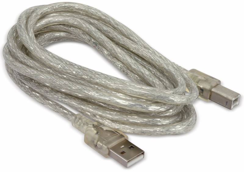 GOOBAY USB 2.0 Anschlusskabel, 3 m, transparent von Goobay