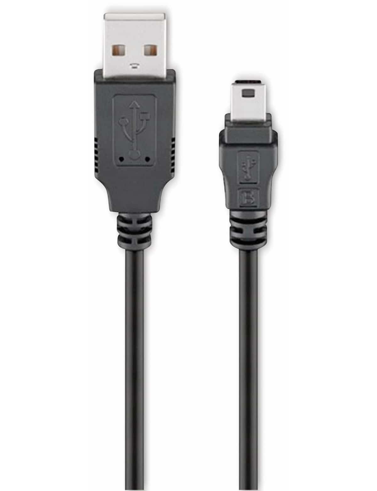 GOOBAY USB 2.0 Hi-Speed Anschlusskabel A/B 93229, 0,3 m, schwarz von Goobay