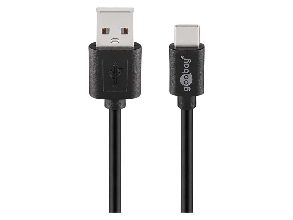 GOOBAY USB 2.0 Hi-Speed Anschlusskabel C/A 55468 1,8m schwarz von Goobay