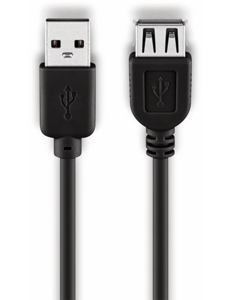 GOOBAY USB 2.0 Hi-Speed Verlängerung, A/A, 68904, 3 m, schwarz von Goobay