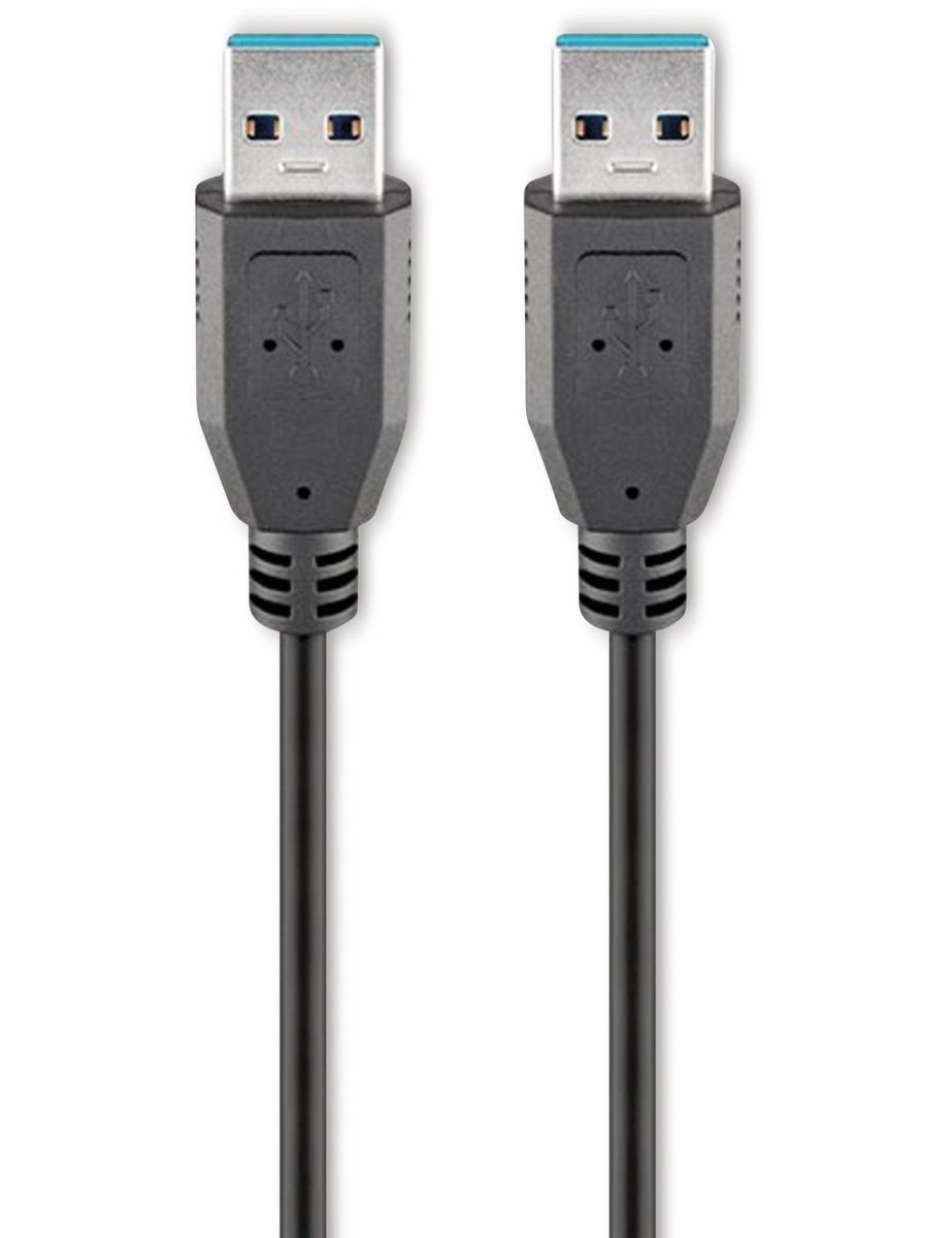 GOOBAY USB 3.0 Super-Speed Anschlusskabel A/A 93928, 1,8 m, schwarz von Goobay