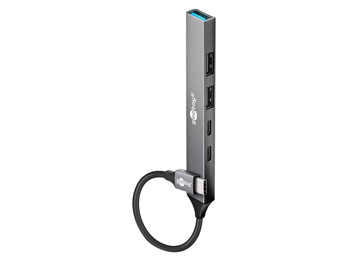 GOOBAY USB-C Hub 74460 Slim 5 Port USB-C auf USB-A von Goobay