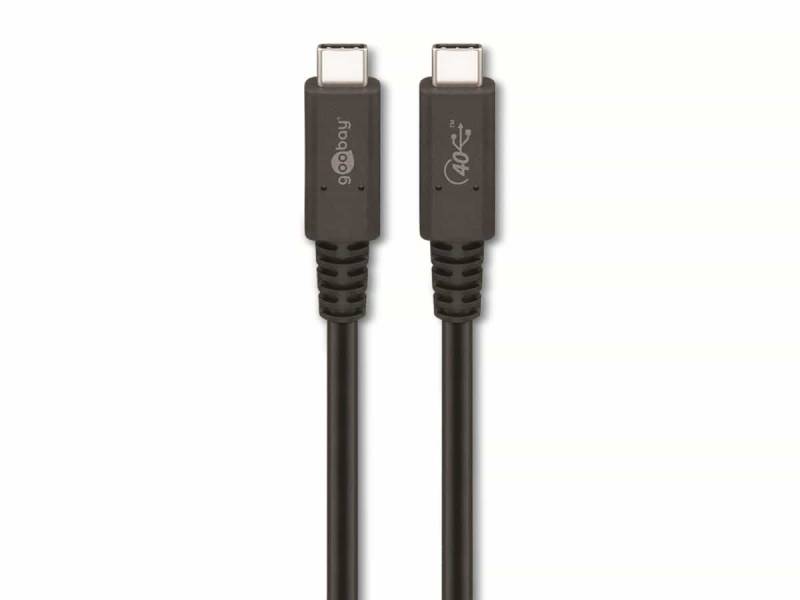 GOOBAY USB-C Kabel, USB4.0, Gen3x2, Stecker/Stecker, 0,8m von Goobay