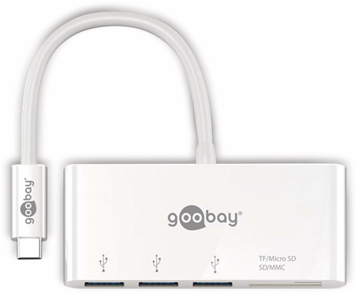 GOOBAY USB-C Multiport-Adapter 62097, mit Kartenleser, 3xUSB, MircoSD, SD GOOBAY USB-C Multiport-Adapter 62097, mit Kartenleser, 3xUSB, MircoSD, SD von Goobay