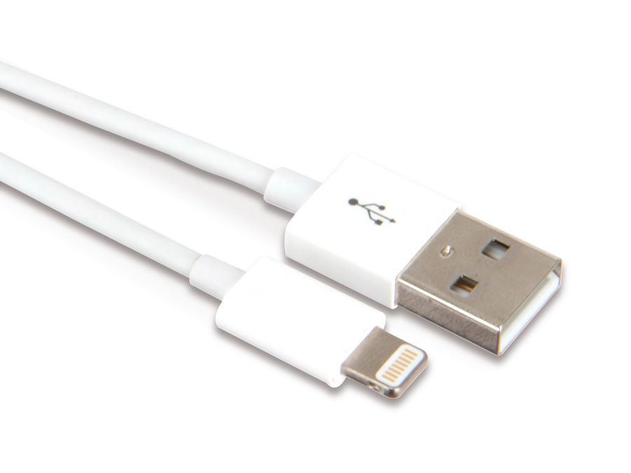 GOOBAY USB-Daten/Ladekabel für iPhone, iPod und iPad, weiß von Goobay