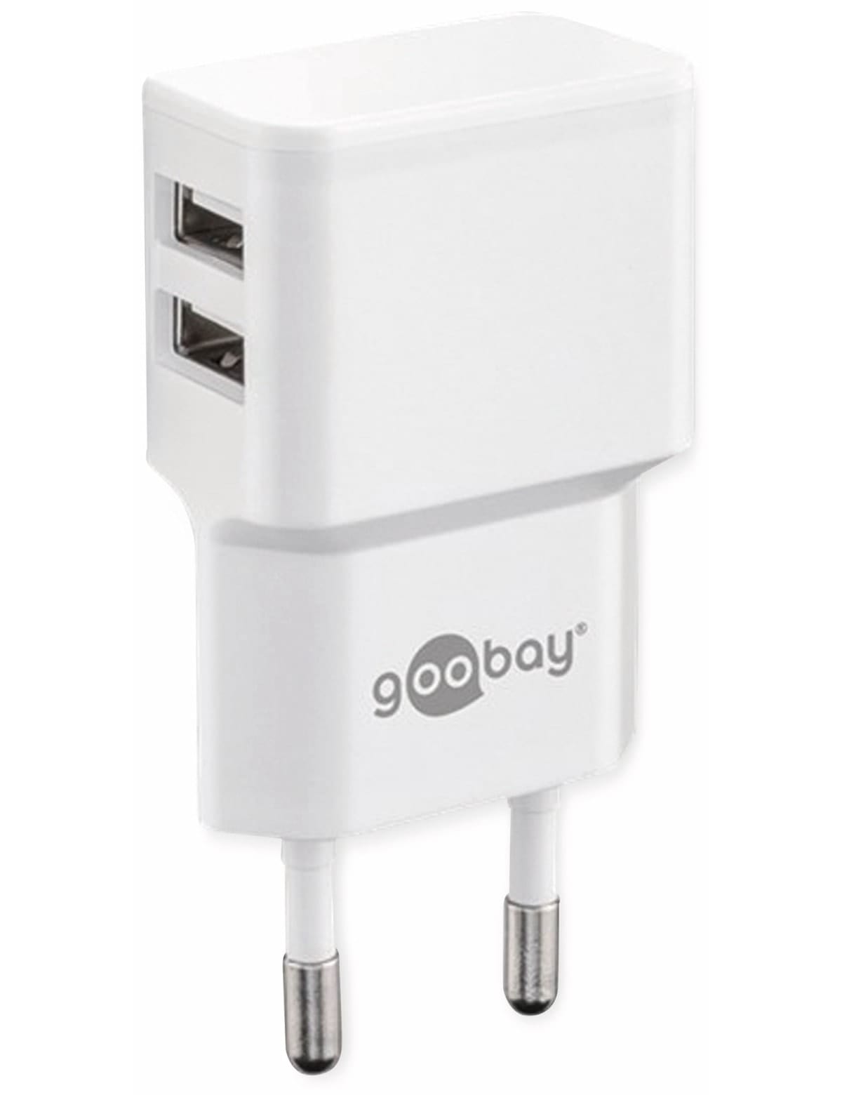 GOOBAY USB-Lader 44952, 2-fach, 2,4 A, 12 W, weiß von Goobay