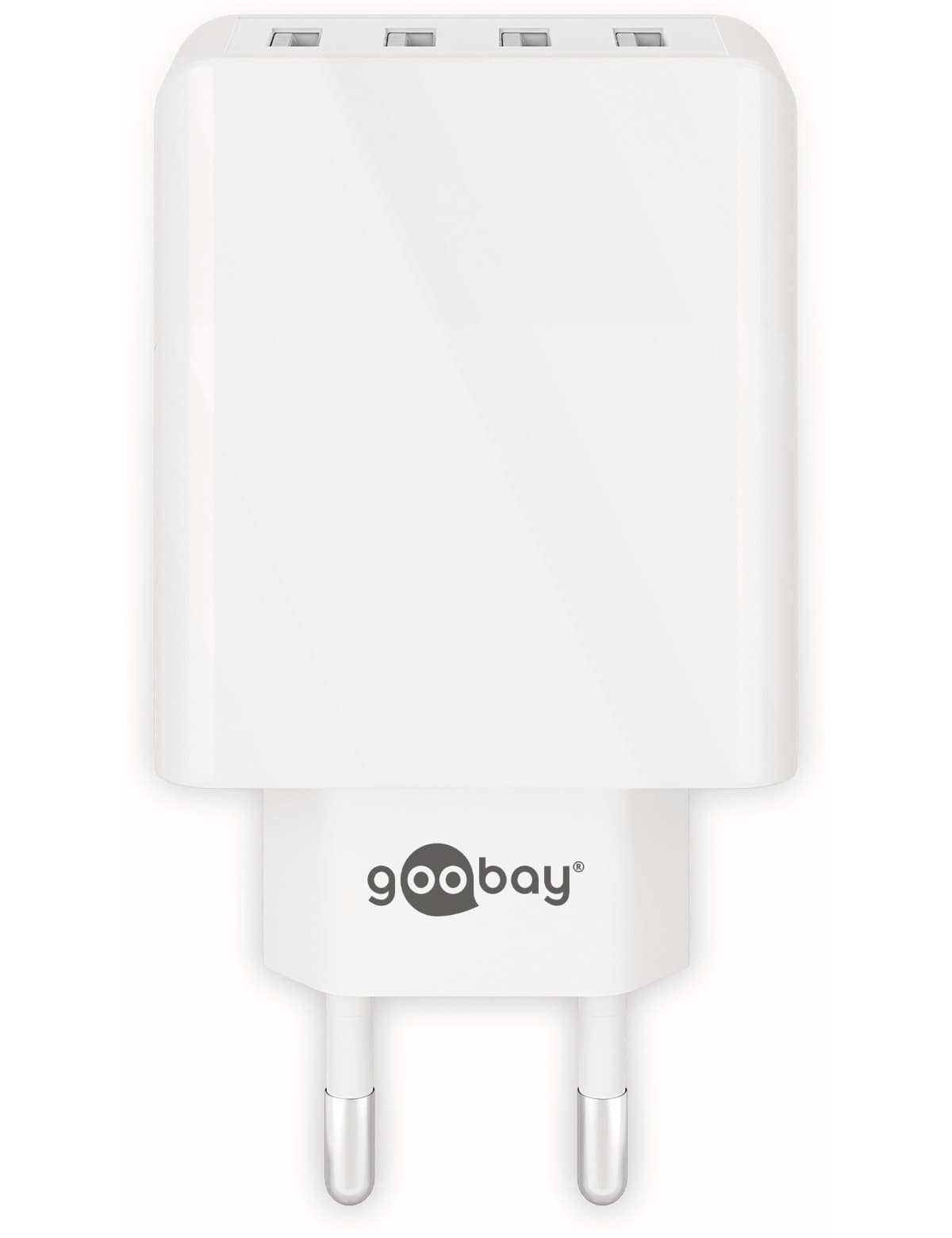 GOOBAY USB-Lader 44962, 4-fach, 3 A, 30 W, weiß von Goobay
