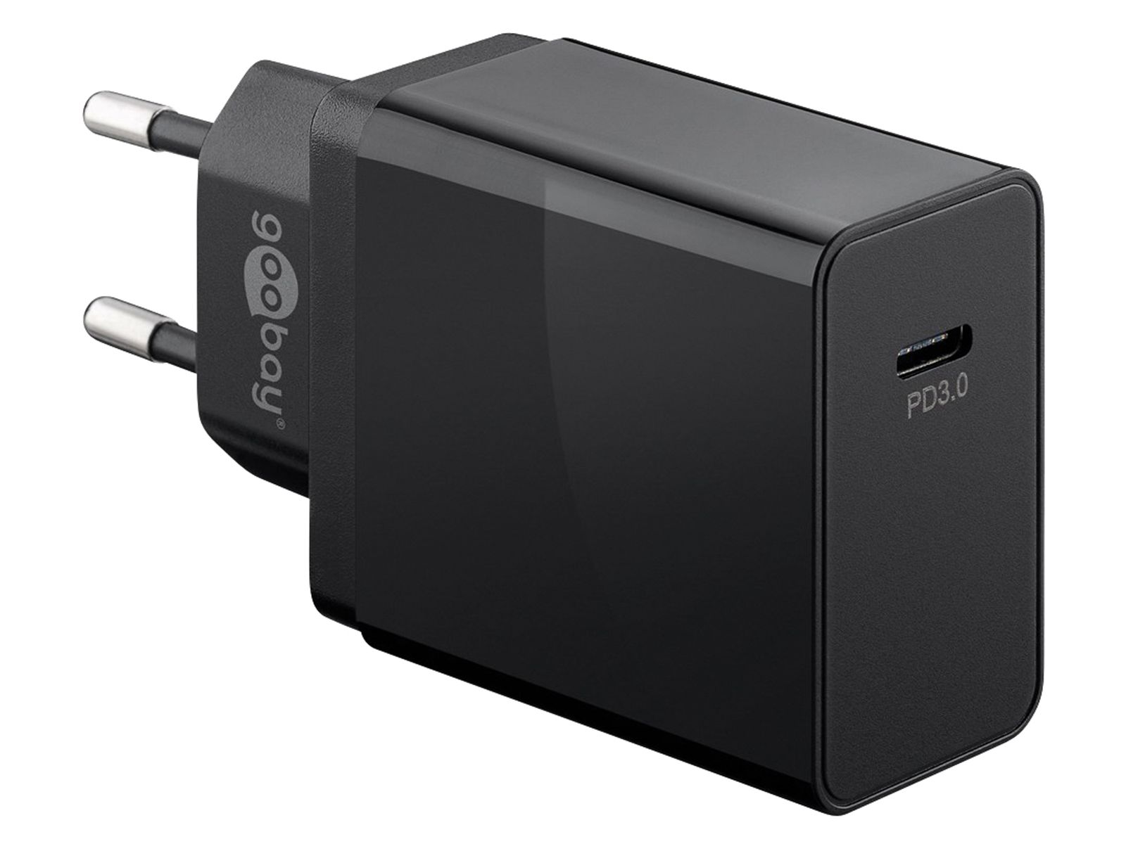 GOOBAY USB-Lader 57748, 5 V-, 3 A, 25 W, USB-C PD, schwarz von Goobay