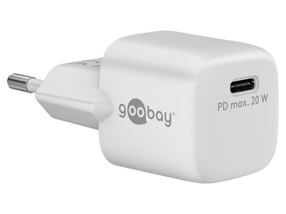 GOOBAY USB-Lader 65404, 20 W, 1-fach, 1xC PD nano GaN, weiß GOOBAY USB-Lader 65404, 20 W, 1-fach, 1xC PD nano GaN, weiß von Goobay