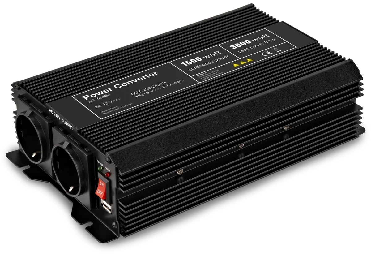 GOOBAY Wechselrichter, 12V-/230V~,1500W GOOBAY Wechselrichter, 12V-/230V~,1500W von Goobay