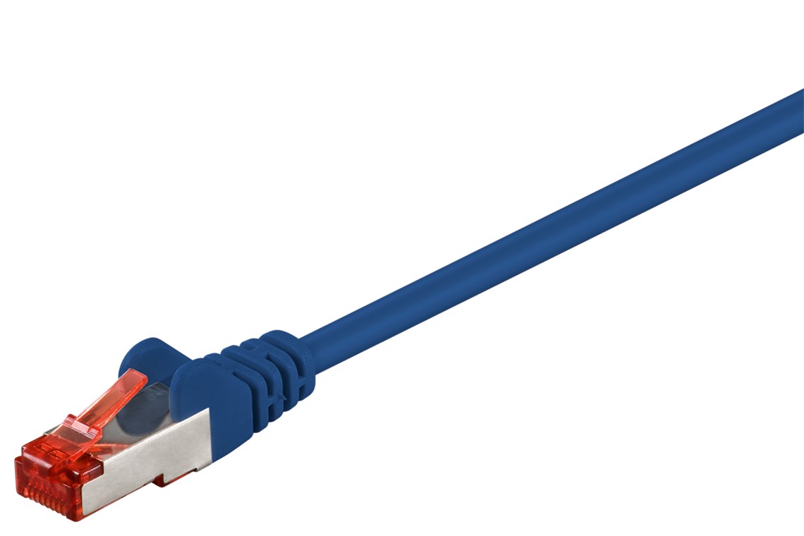 Goobay 0,25m CAT 6 Patchkabel, S/FTP (PiMF), blau von Goobay