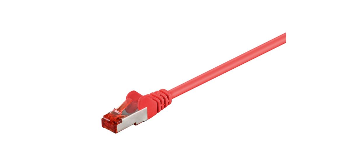 Goobay 0,5m CAT 6 Patchkabel, S/FTP (PiMF), Rot von Goobay