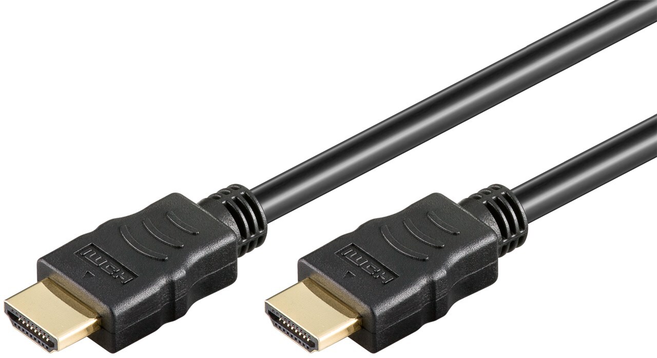 Goobay 0,5m HDMI Kabel mit Ethernet, 4K (2160p), vergoldete Kontakte von Goobay