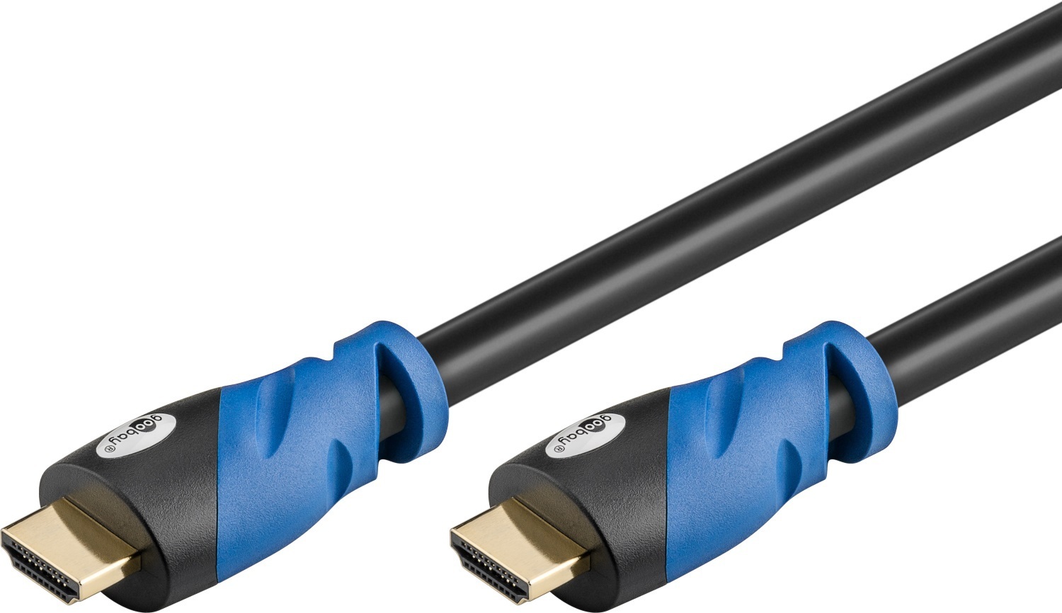 Goobay 1,5m Premium High Speed HDMI Kabel mit Ethernet, 4K (2160p), 18Gb/s, vergoldete Kontakte von Goobay