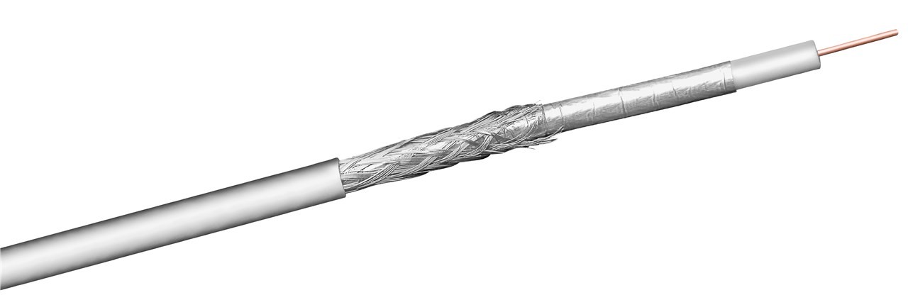 Goobay 100 dB SAT-Koaxialkabel, doppelt geschirmt, CCS - Koax-Kabel für digitale SAT- und BK-Kabelanlagen von Goobay
