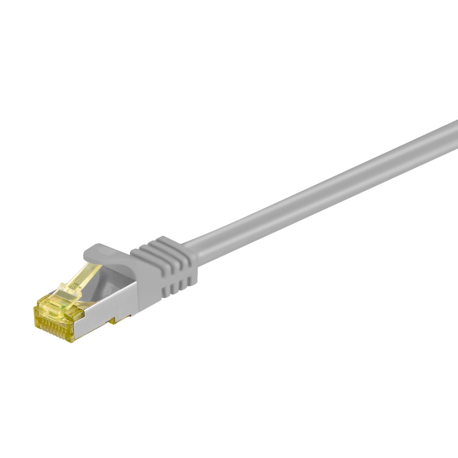 Goobay 10m RJ45 Patchkabel CAT 6A S/FTP (PiMF), 500 MHz, mit CAT 7 Rohkabel, grau LSZH halogenfrei, Kupfer von Goobay