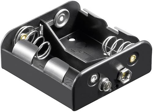 Goobay 11455 Batteriehalter 2x Baby (C) Druckknopfanschluss (L x B x H) 62.5 x 55.8 x 23.5mm von Goobay
