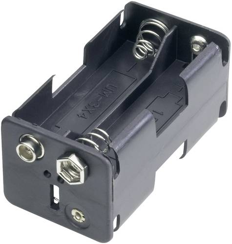 Goobay 12466 Batteriehalter 4x Mignon (AA) Druckknopfanschluss (L x B x H) 61.5 x 30 x 31.5mm von Goobay