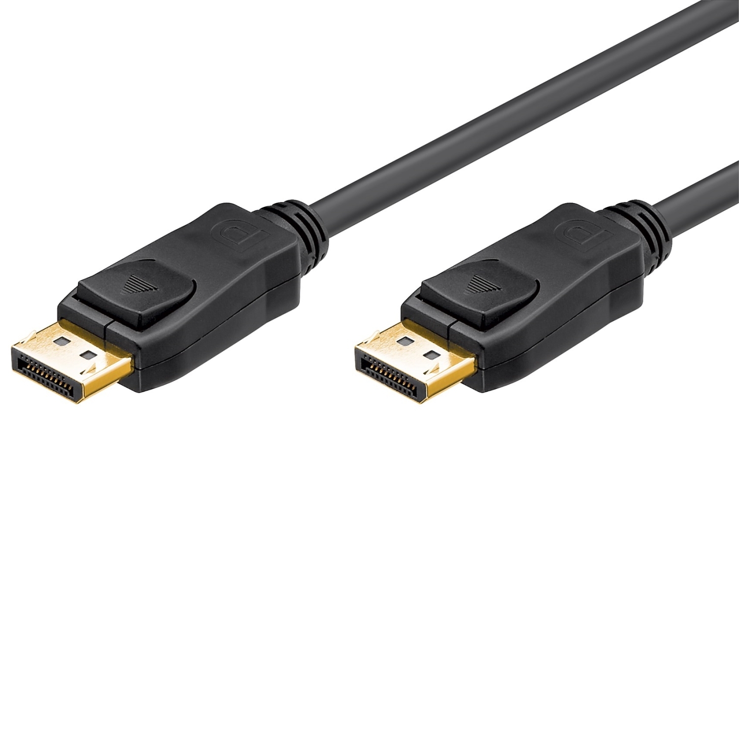 Goobay 1m DisplayPort 1.2-Verbindungskabel [3D, 4K (2160p), vergoldete Kontakte, mit Verriegelung] von Goobay