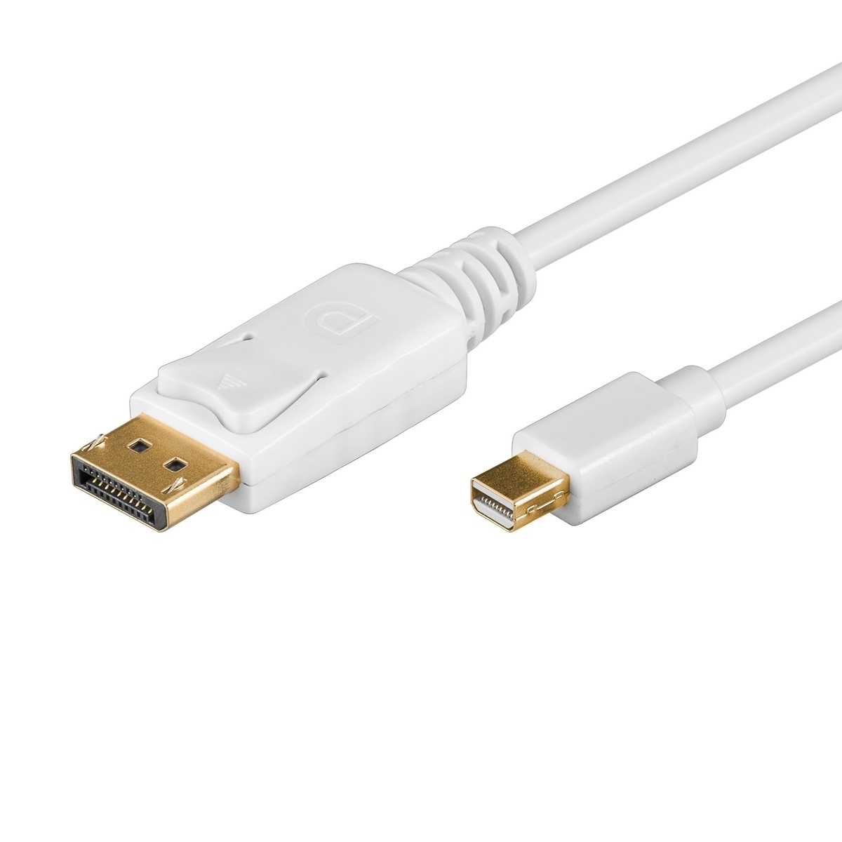Goobay 1m Mini-DisplayPort/DisplayPort-Adapterkabel [MAC oder PC, vergoldete Kontakte, mit Verriegelung] von Goobay