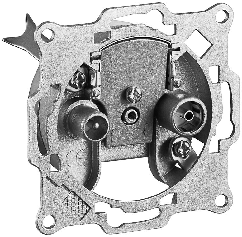Goobay 2-Loch Antennen-Stich-/End-Dose - mit Koax-Stecker und Koax-Buchse von Goobay