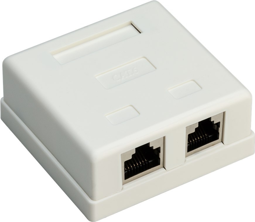 Goobay 2-port RJ45 Anschlussdose, CAT 6, STP - geschirmt Goobay 2-port RJ45 Anschlussdose, CAT 6, STP - geschirmt von Goobay