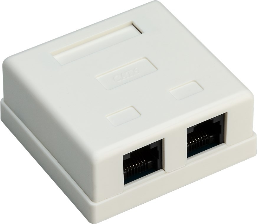 Goobay 2-port RJ45 Anschlussdose, CAT 6, UTP - ungeschirmt Goobay 2-port RJ45 Anschlussdose, CAT 6, UTP - ungeschirmt von Goobay
