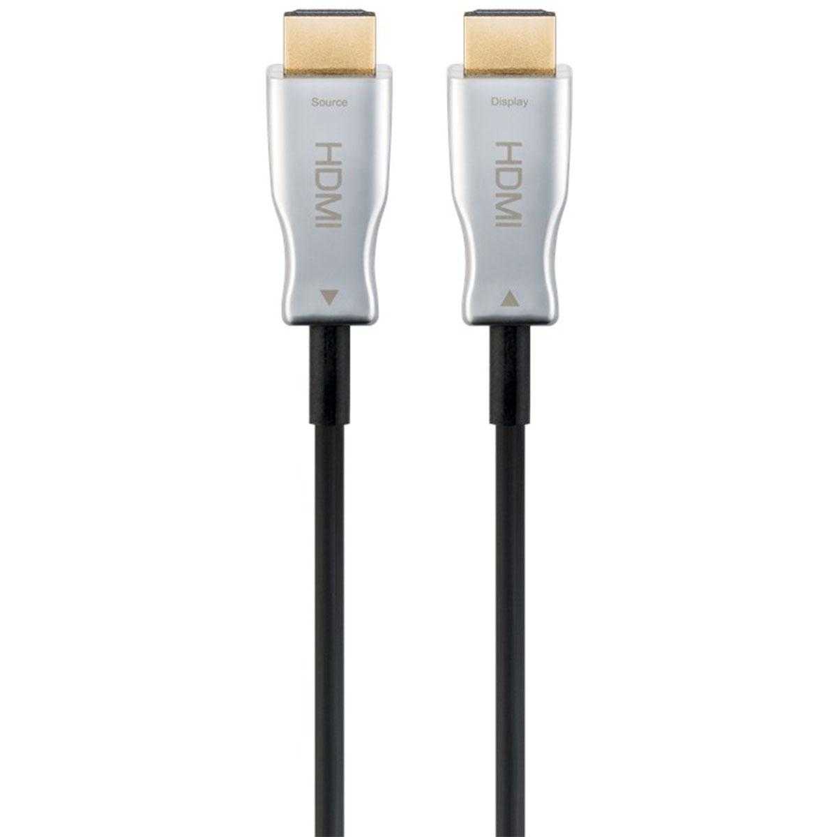 Goobay 2.0 Optisches Hybrid High Speed HDMI-Kabel mit Ethernet (4K UHD vergoldet 50m schwarz) von Goobay