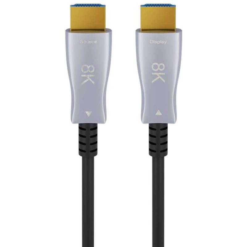 Goobay 2.1 Optisches Hybrid High Speed HDMI-Kabel mit Ethernet (8K UHD vergoldet schwarz) 20m von Goobay
