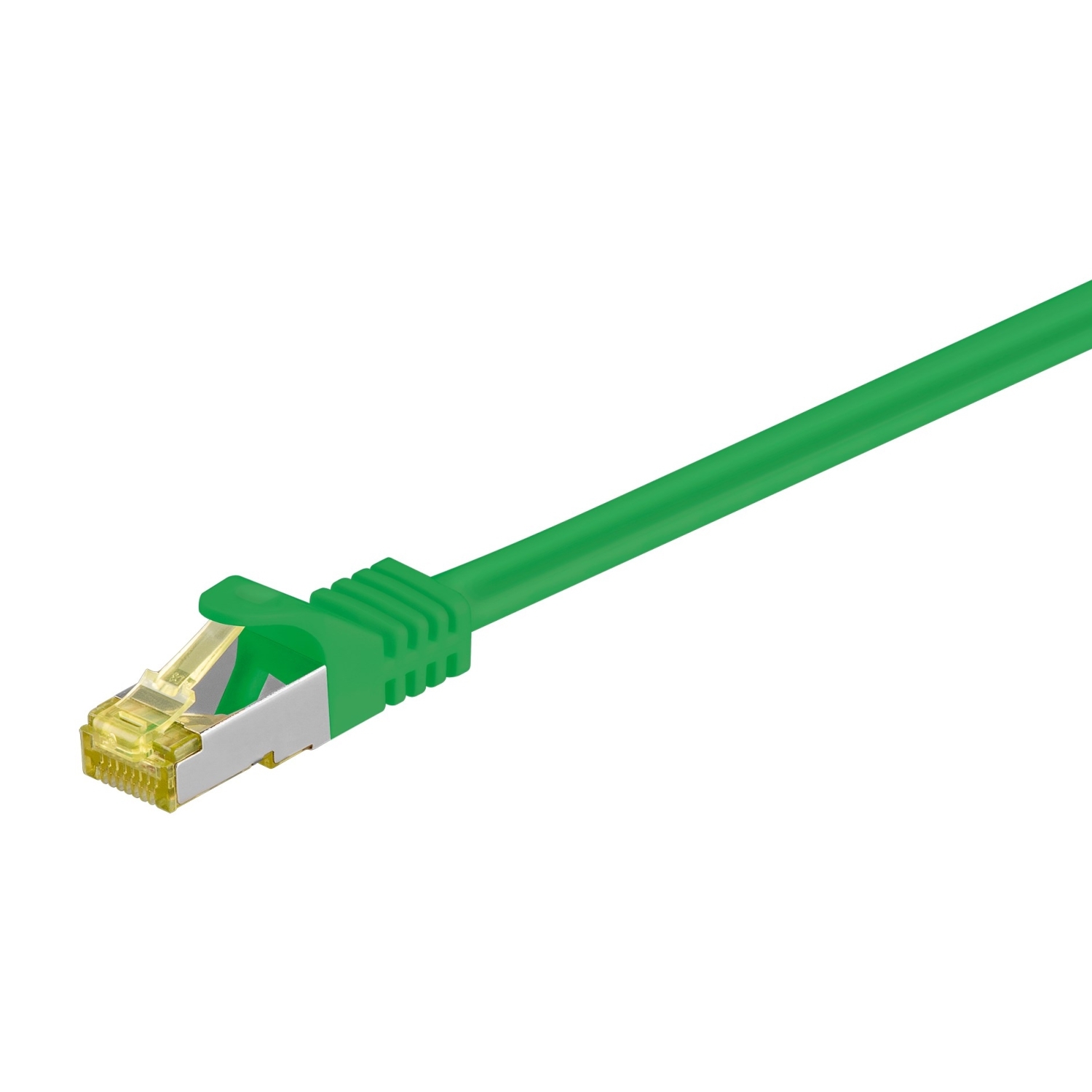 Goobay 2m RJ45 Patchkabel CAT 6A S/FTP (PiMF), 500 MHz, mit CAT 7 Rohkabel, grün LSZH halogenfrei, Kupfer von Goobay